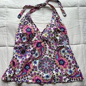 Mossimo Supply Co. Pink and Purple Paisley Bikini Top